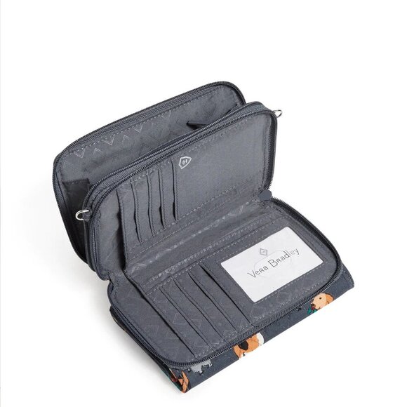 Vera Bradley RFID 3-in-1 Crossbody in Holiday Dogs NWT - Picture 3 of 10